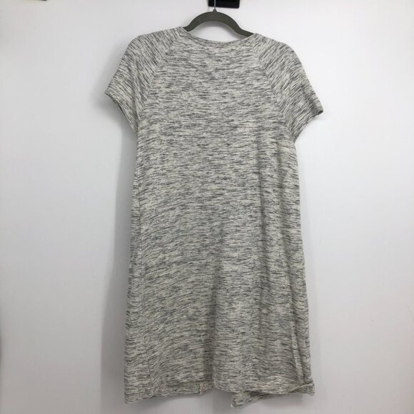 Anthropologie Lilka Heathered grey t-shirt  dress midline crochet detail pockets - Picture 13 of 16
